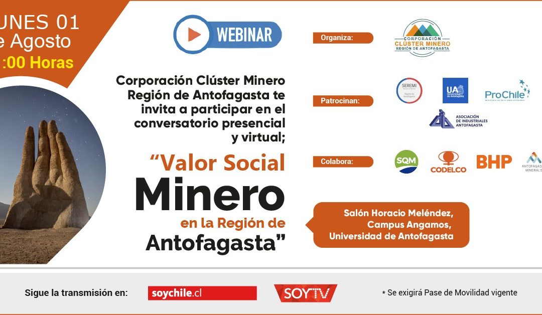 CONVERSATORIO PRESENCIAL Y VIRTUAL  VALOR SOCIAL MINERO EN LA REGIÓN DE ANTOFAGASTA
